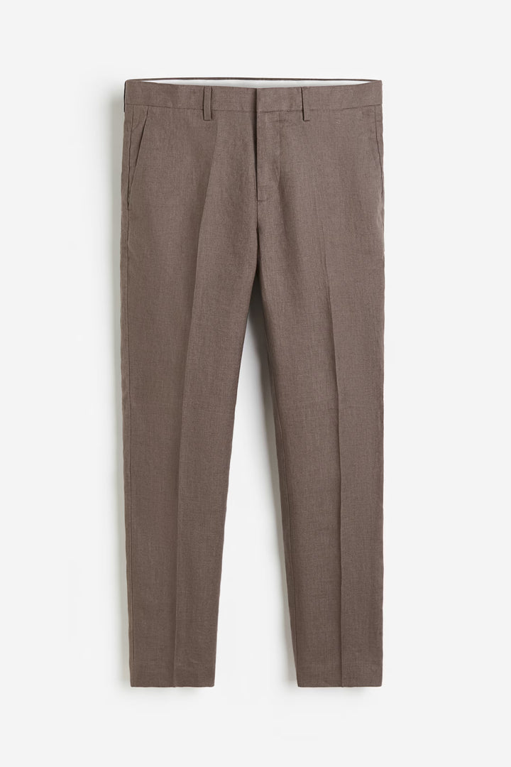 H&M Slim Fit Linen Suit Pants