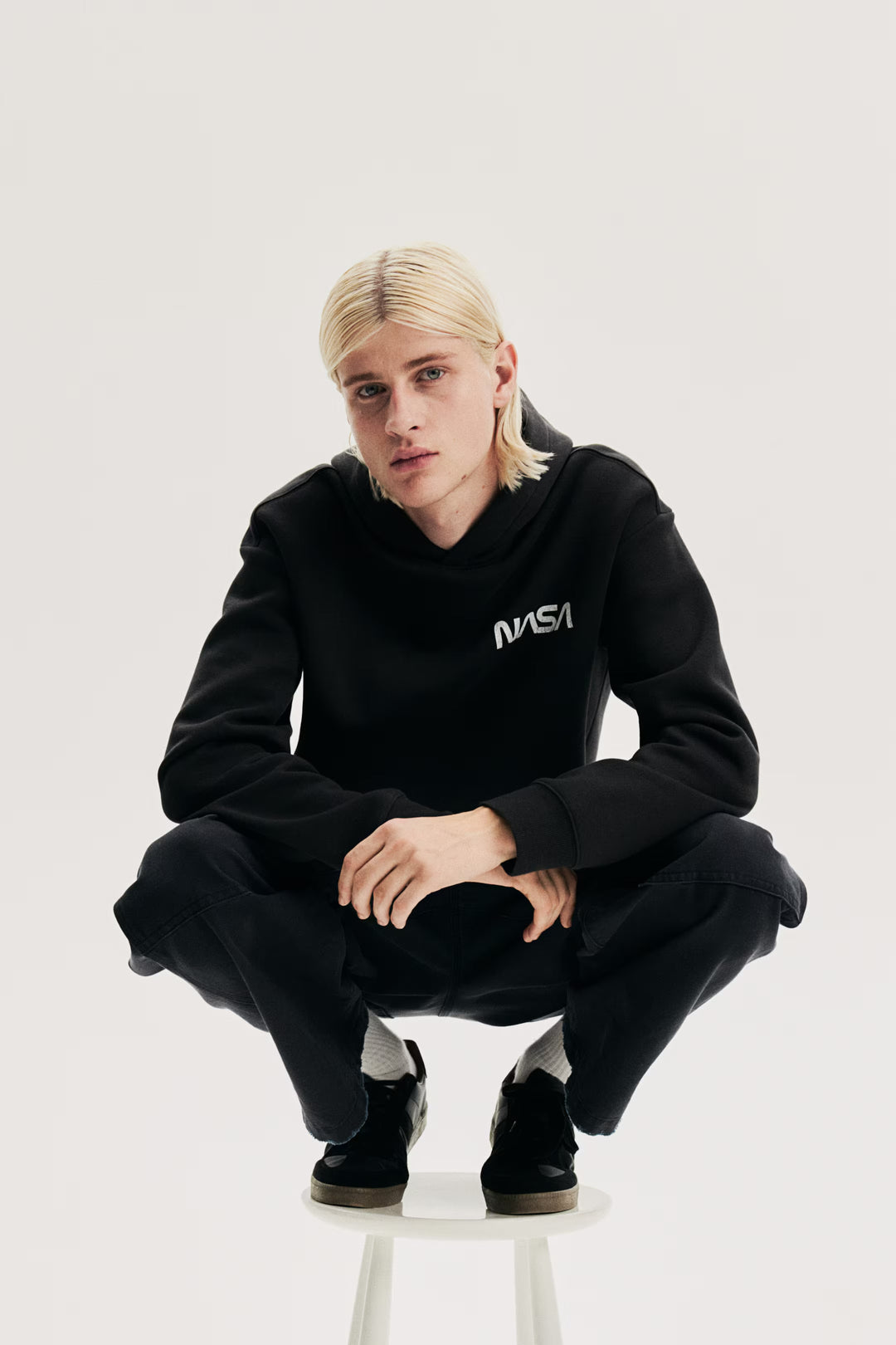 H&M Loose Fit Printed Hoodie