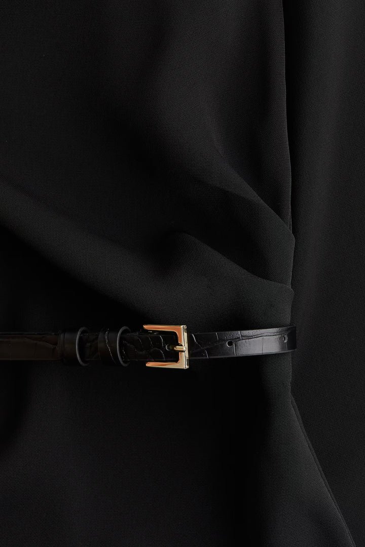 H&M Belted One-Shoulder Dress