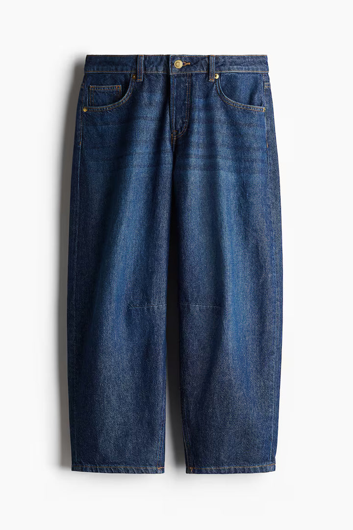 H&M Barrel Regular Cropped Jeans