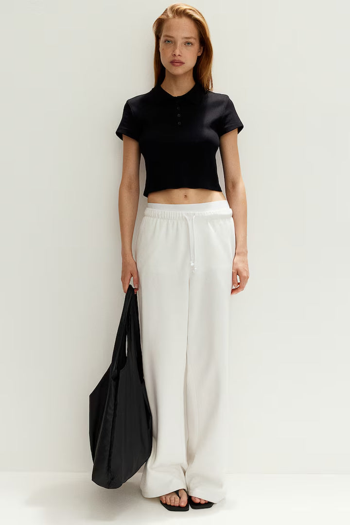 H&M RIBBED POLO SHIRT