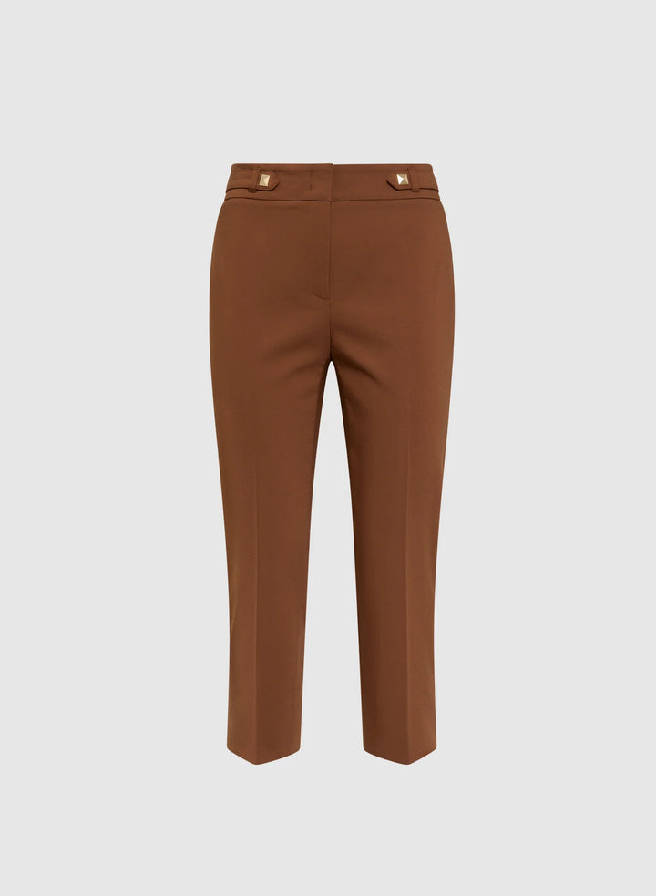 LAURA Studded Cotton-Blend Capris