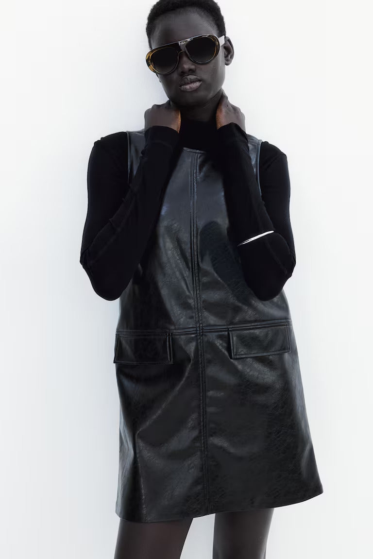 H&M Coated Mini Dress