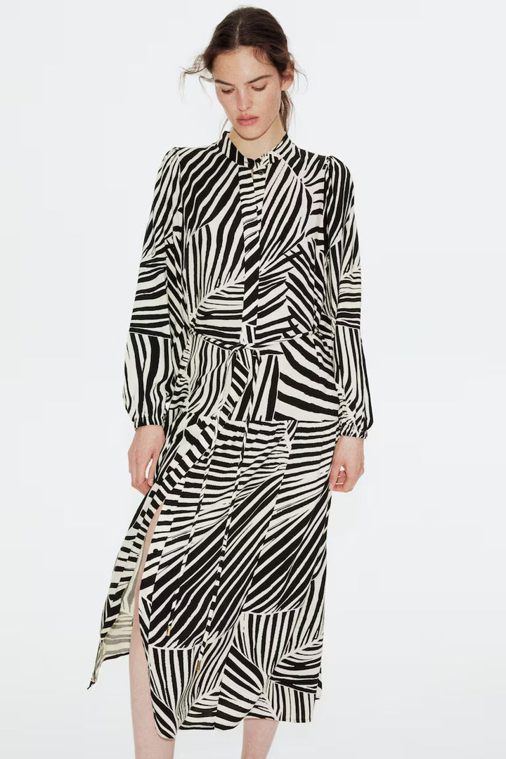 H&M Long Puff-Sleeved Dress