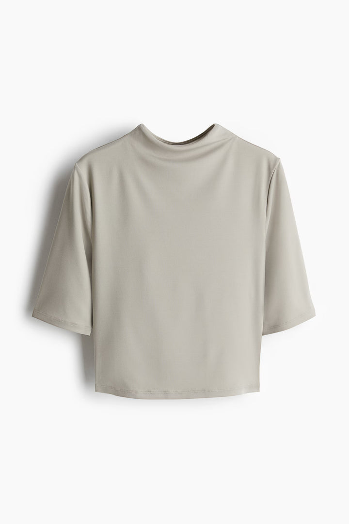 H&M Microfiber Mock Turtleneck Top