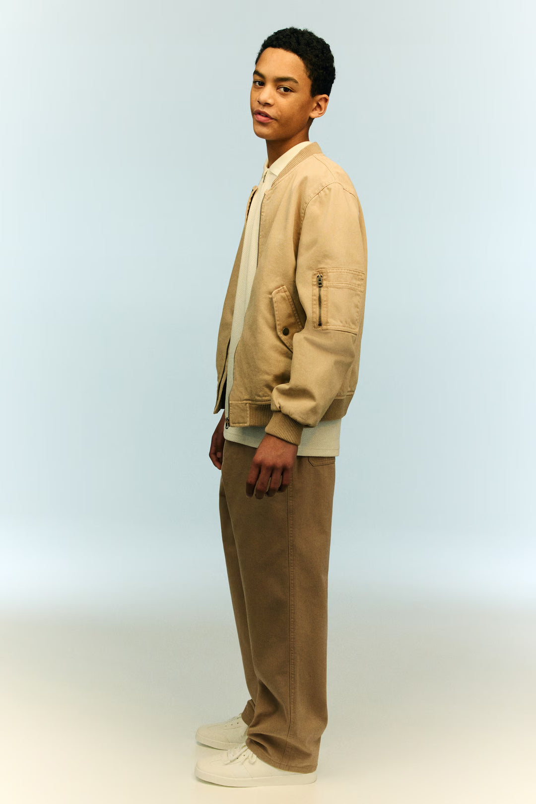 H&M Loose-Fit Cotton Twill Pants