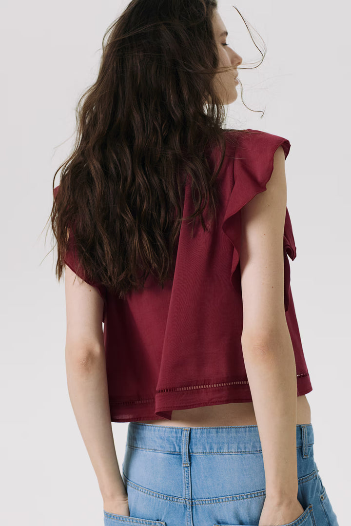 H&M Flutter-Sleeved Blouse