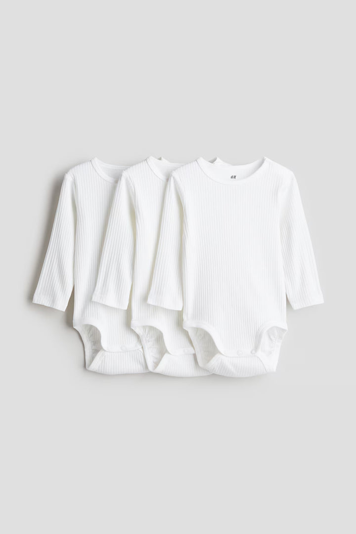 H&M 3-pack Ribbed Bodysuits
