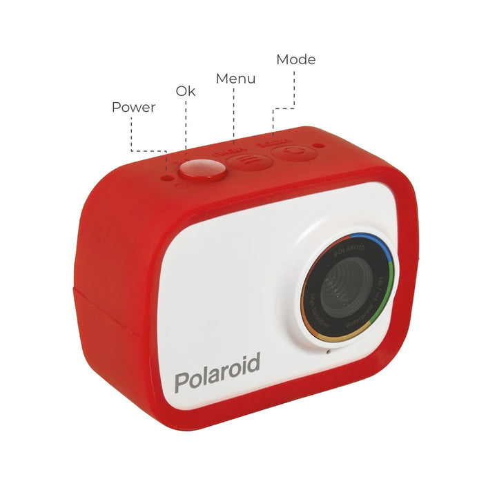 Polaroid Sport Action Camera 720p 12.1mp, Waterproof, Rechargeable Battery, Mounting Accessories