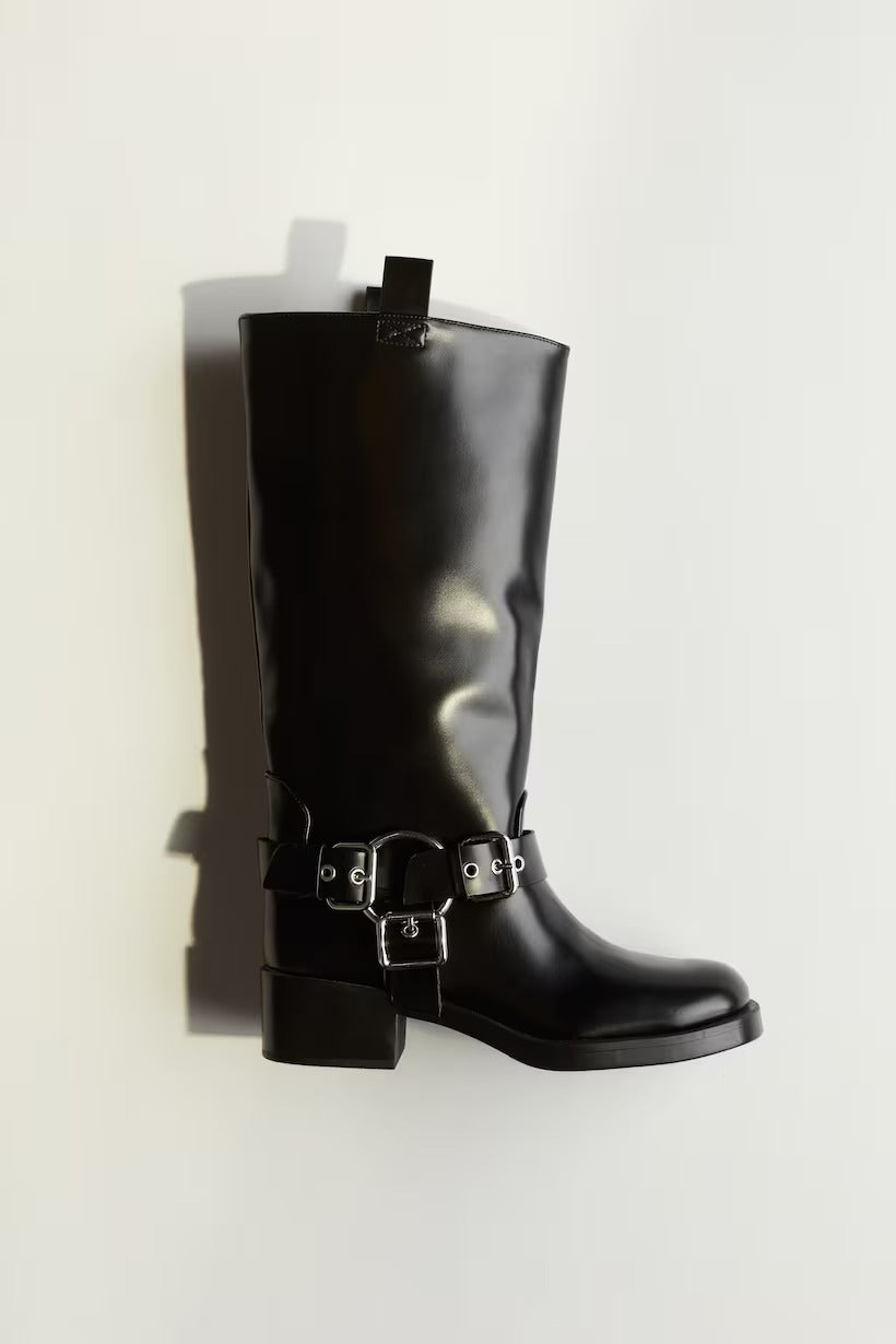 H&M Knee-High Biker Boots