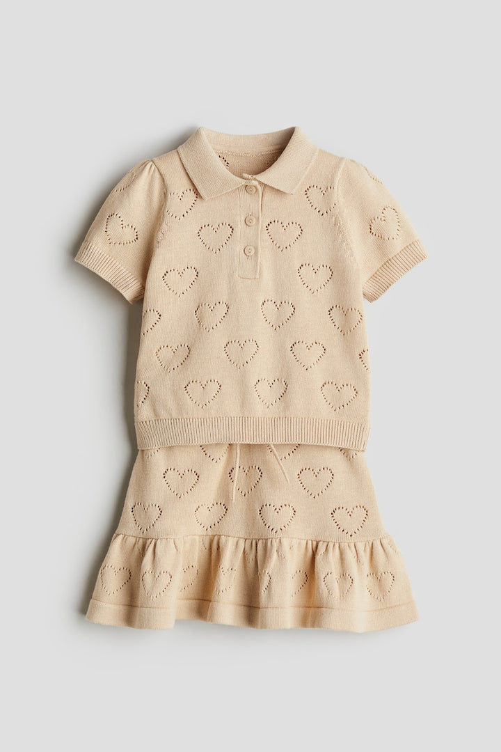 H&M 2-piece Pattern-Knit Set