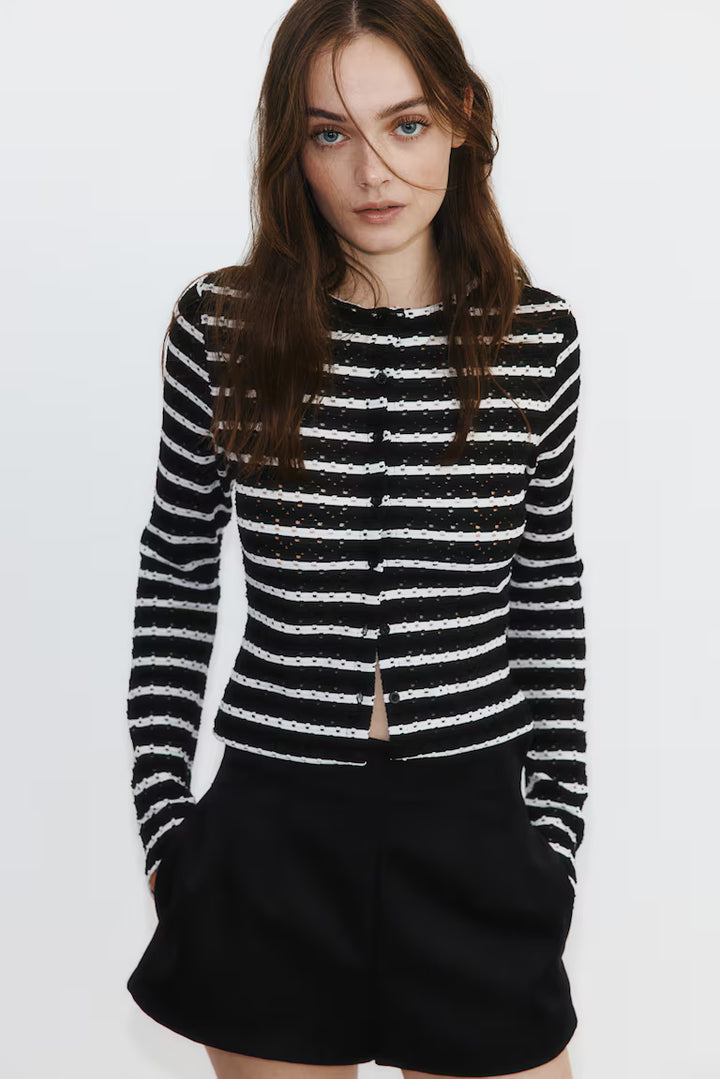 H&M Pointelle Jersey Cardigan
