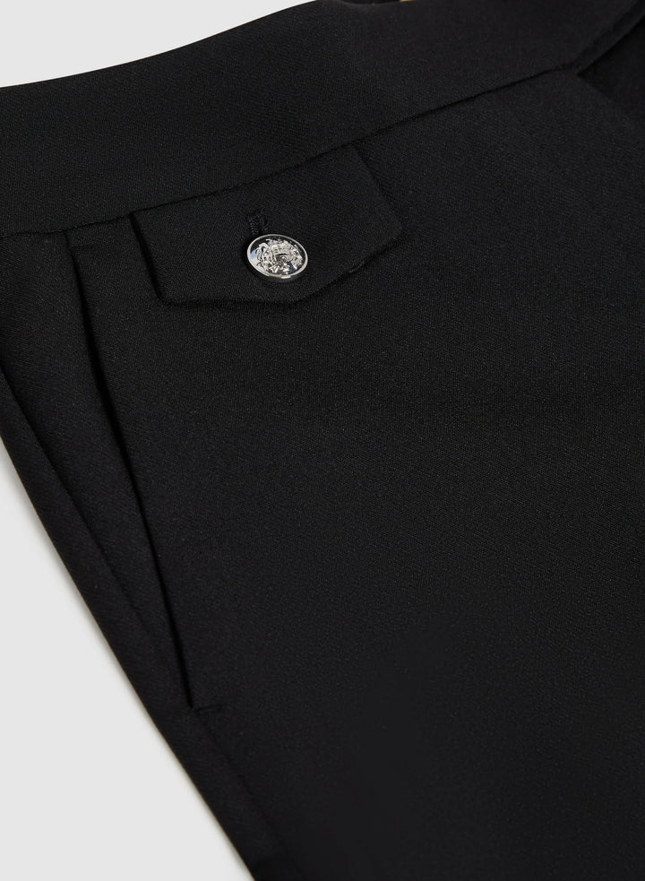LAURA Emma Embossed Button Slim-Leg Pants