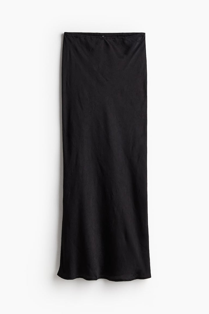 H&M Crinkled Satin Maxi Skirt