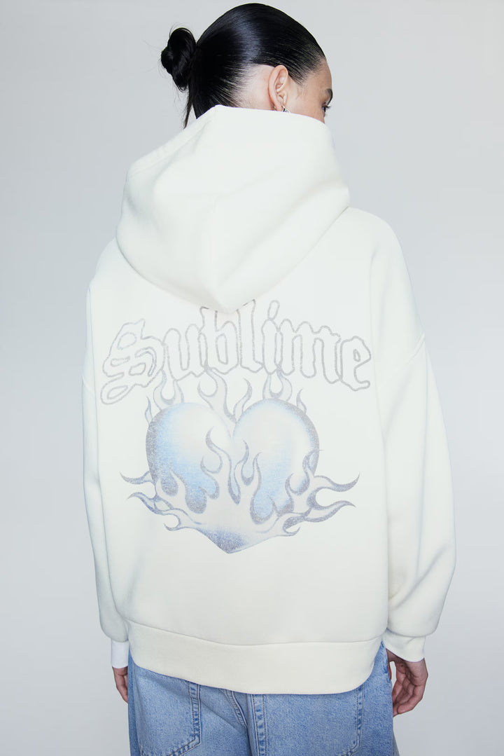 H&M Oversized Hooded Jacket with Motif