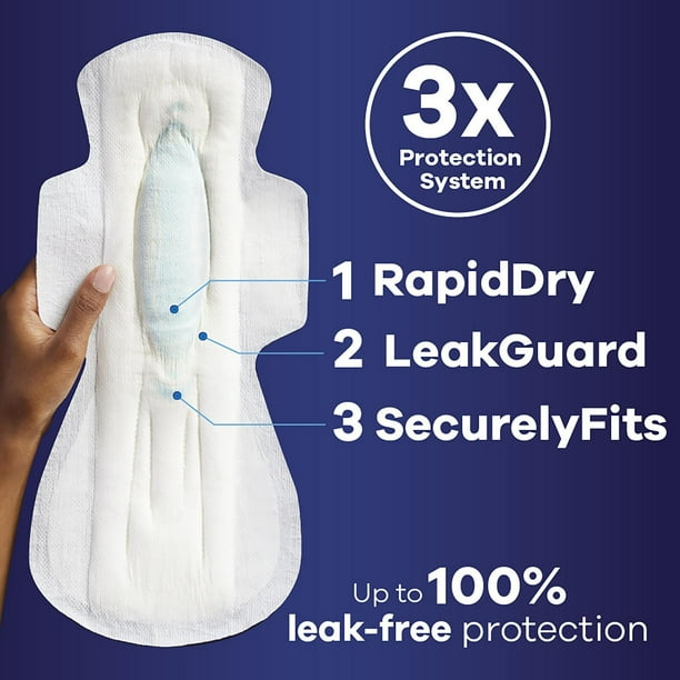 Always Maxi Overnight Pads with Wings for Women, Size 5, Extra Heavy Overnight Absorbency, Unscented, 36CT