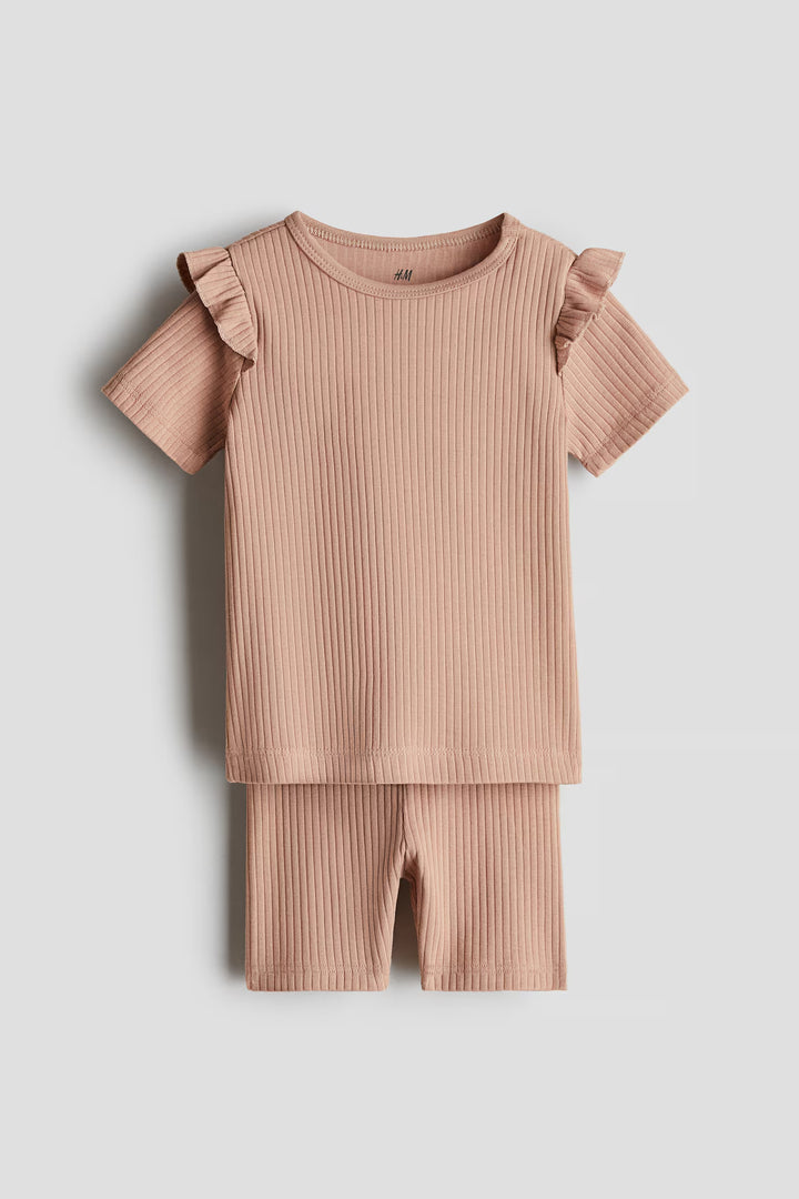 H&M 2-piece Ribbed Cotton Set