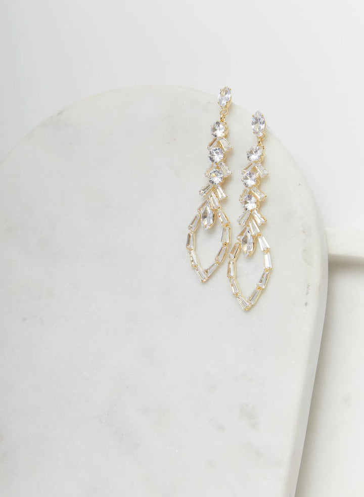 Laura Crystal Dangle Earrings