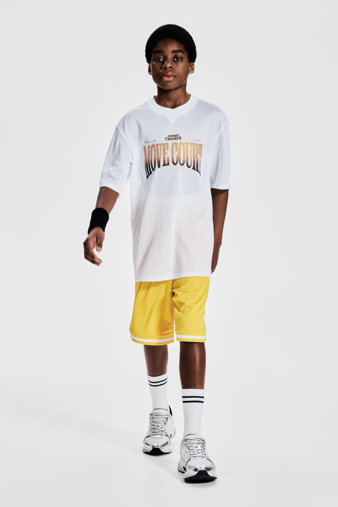 H&M Printed Mesh Sports Shirt with DryMove™