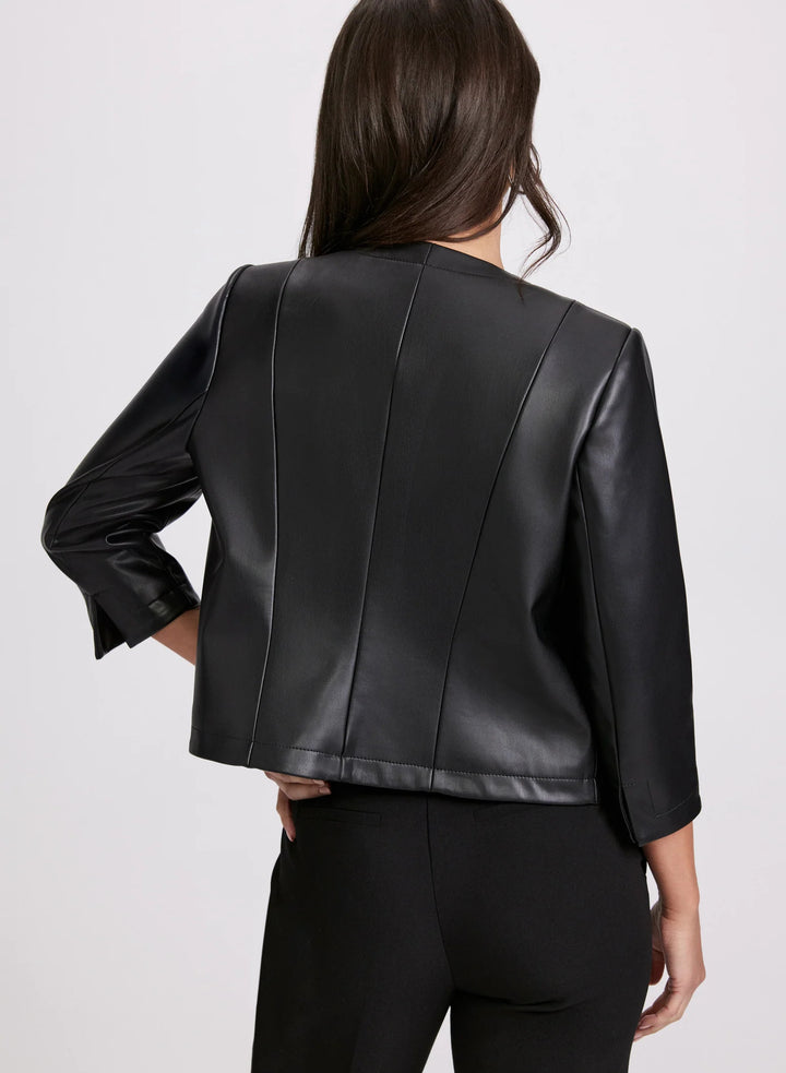 LAURA Embroidered Vegan Leather Jacket