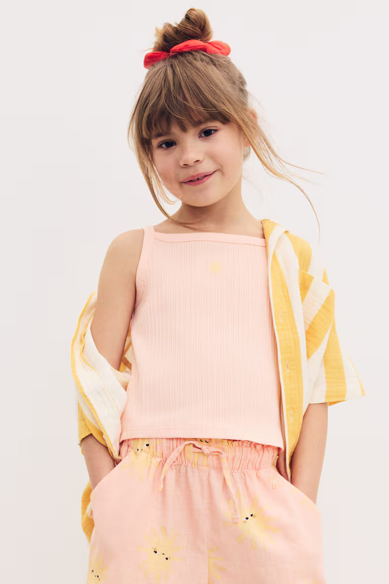 H&M Embroidered-Detail Strappy Top