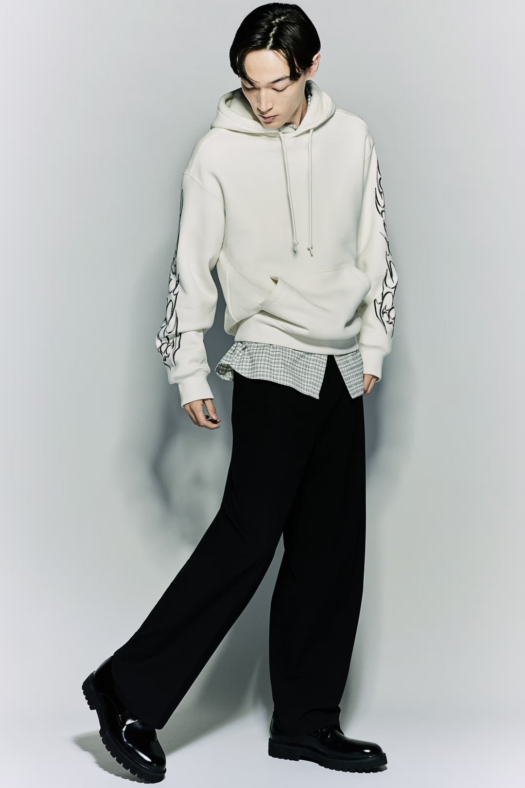 H&M Loose Fit Printed Hoodie