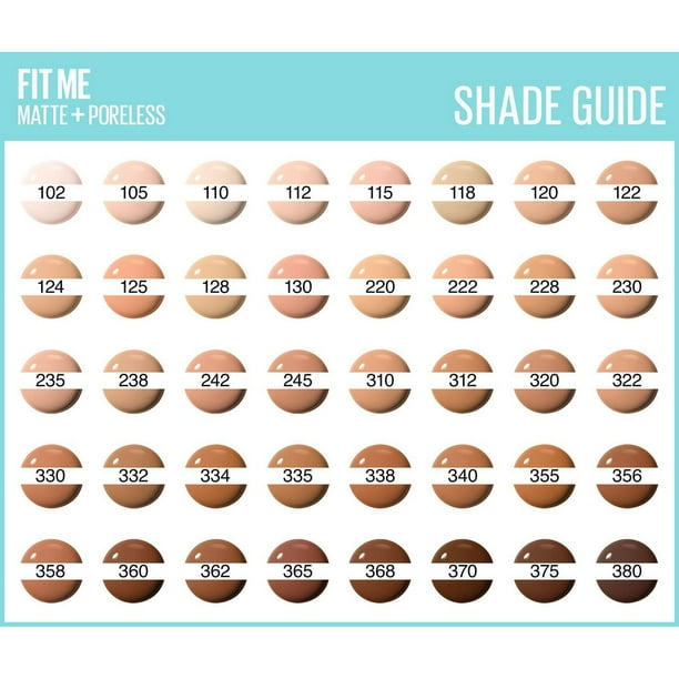 Maybelline New York Fit Me®, Matte + Poreless Liquid Foundation, Fit Me Matte + Poreless Foundation