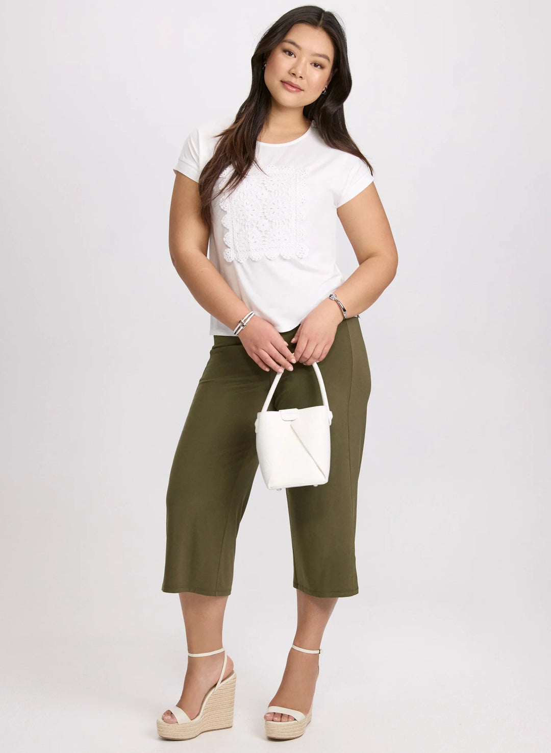 LAURA Side Slit Pull-On Capris