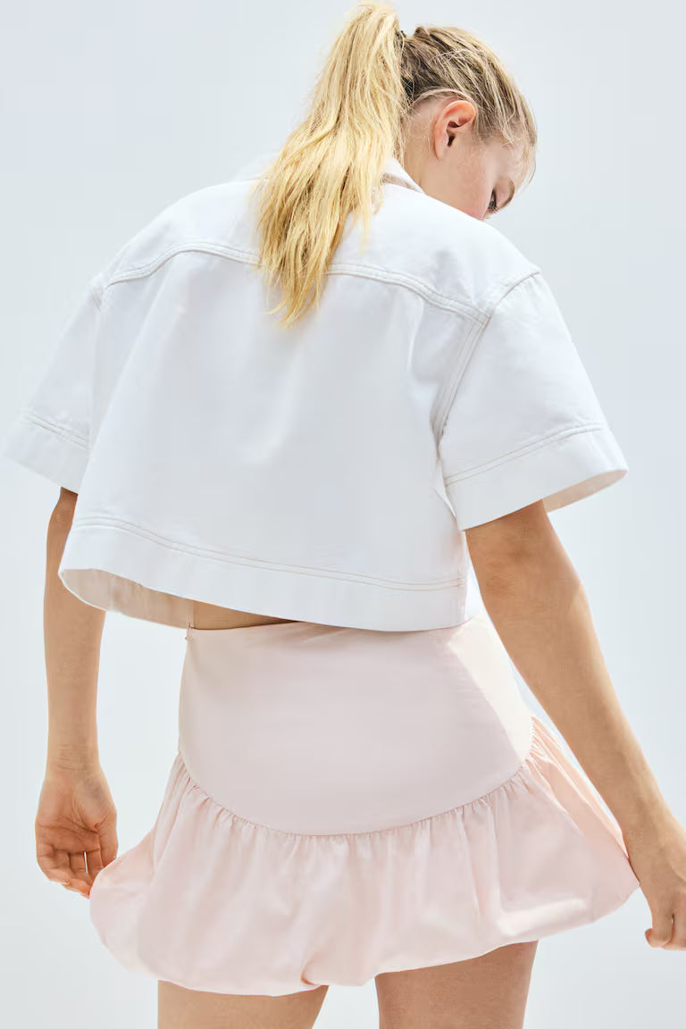 H&M Bubble-Hem Mini Skirt