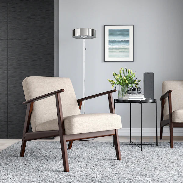 IKEA EKENÄSET Armchair, Kilanda light beige