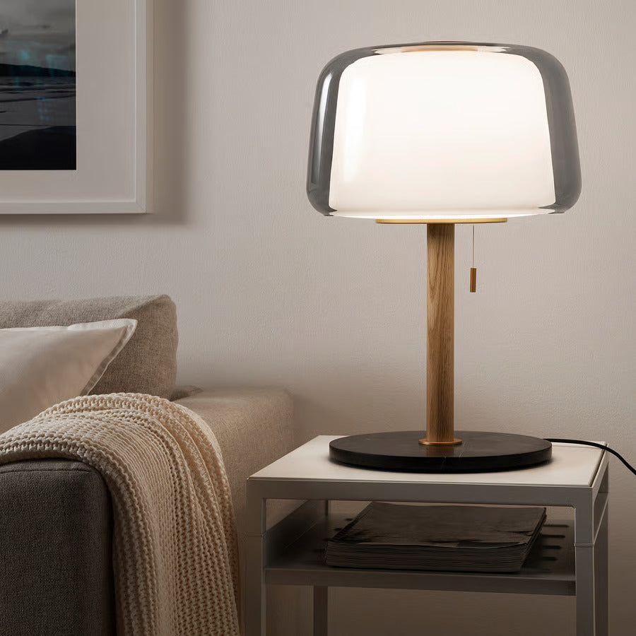 IKEA EVEDAL Table lamp, marble/gray