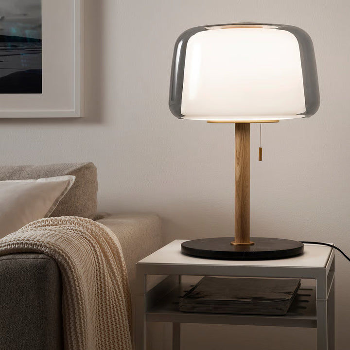 IKEA EVEDAL Table lamp, marble/gray