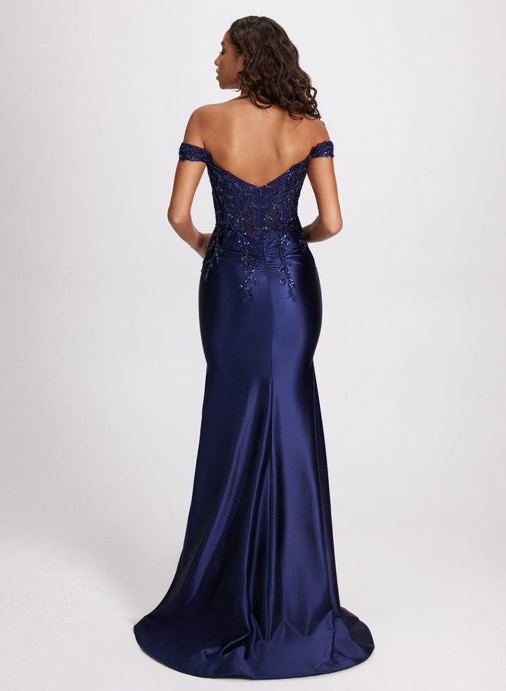 LAURA Satin & Sequin Dress