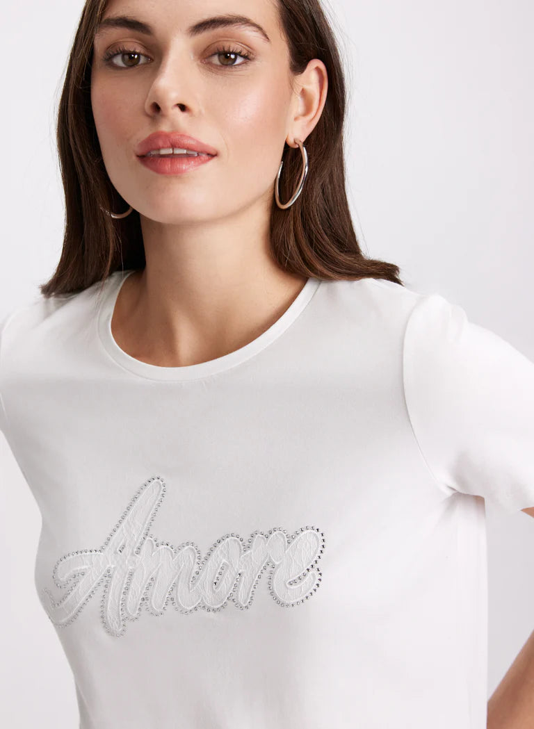 LAURA Embellished Script T-Shirt