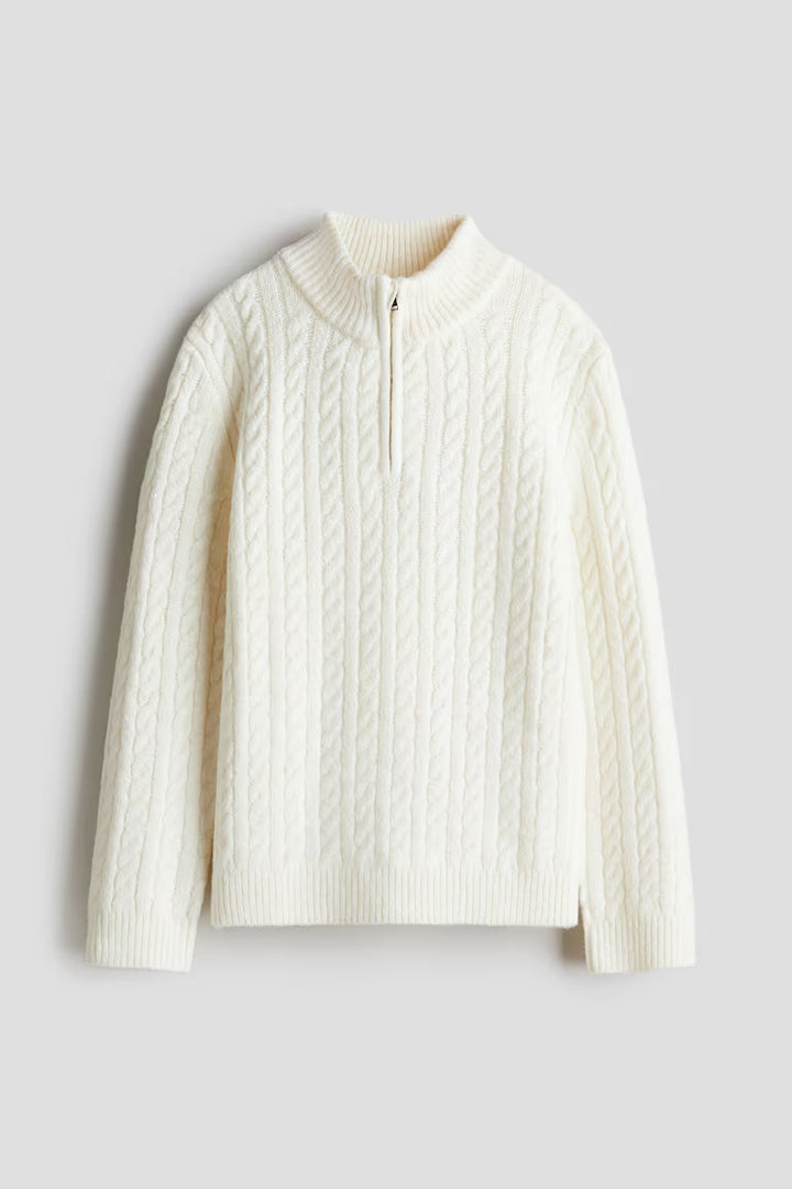 H&M Cable-Knit Half-Zip Sweater