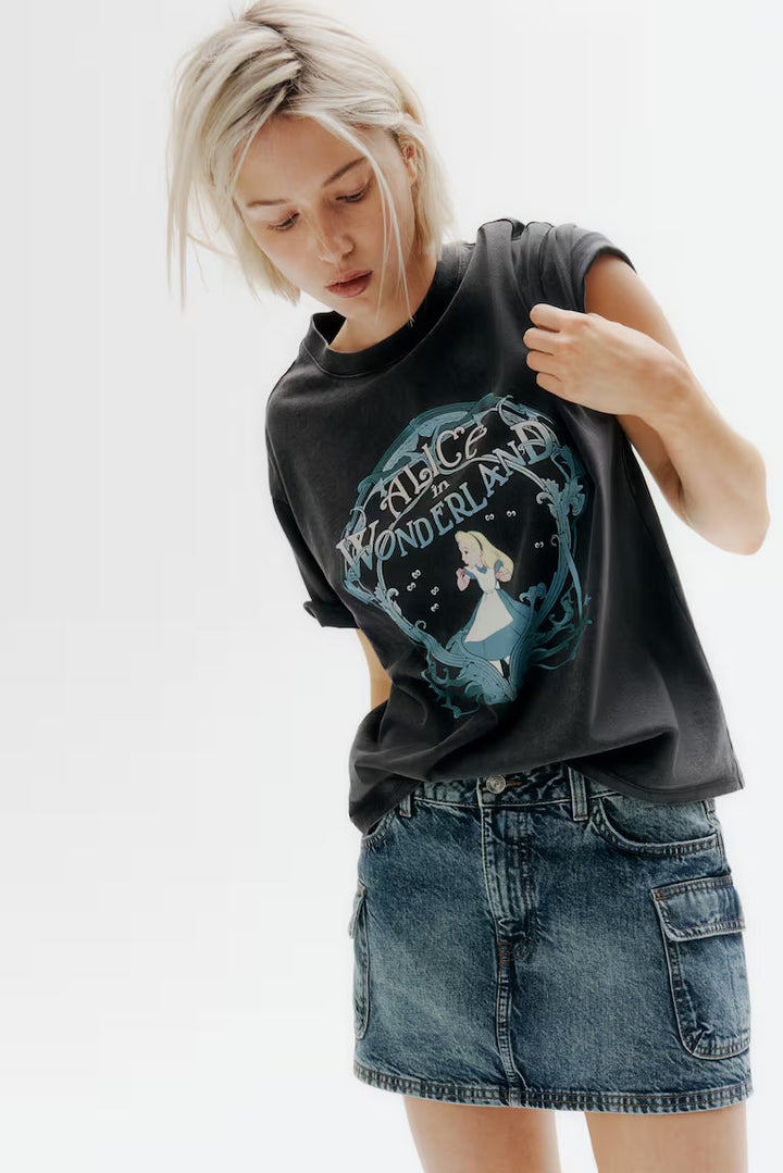 H&M DENIM CARGO MINI SKIRT