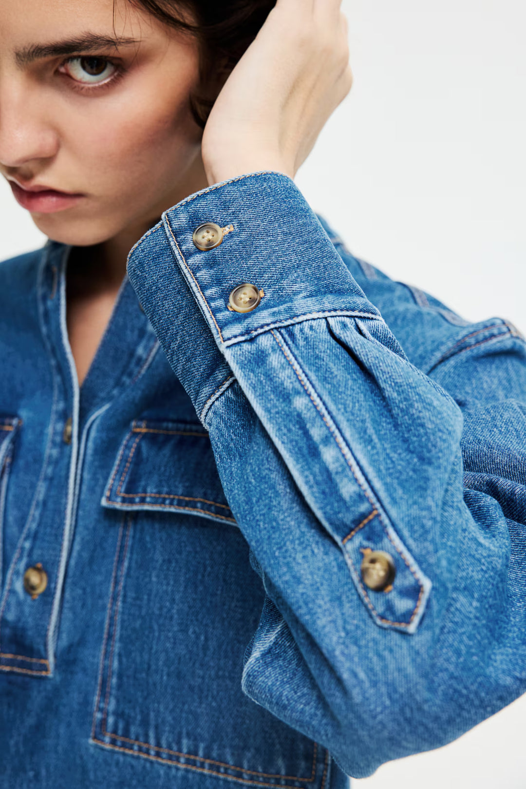 H&M Loose-Fit Denim Shirt
