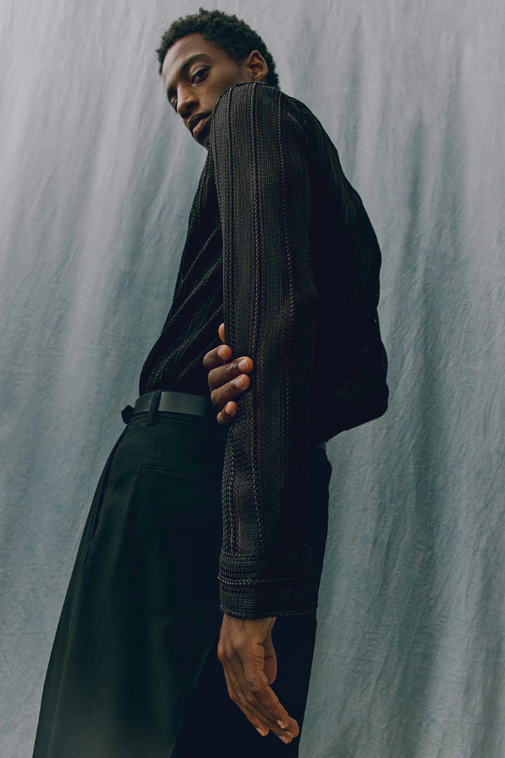 H&M Regular Fit Hole-Knit Resort Shirt