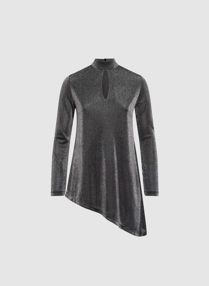 LAURA Metallic Asymmetrical Tunic