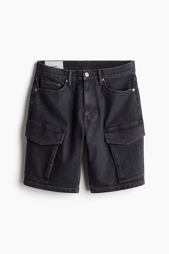 H&M Slim Denim Cargo Shorts