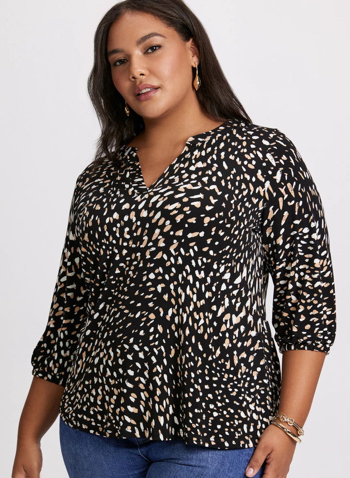 LAURA Abstract Print Top