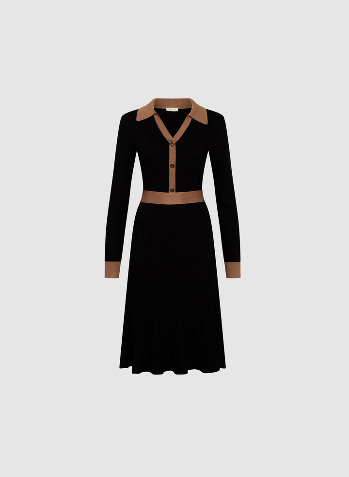 LAURA Colour Block Tie Waist Dress