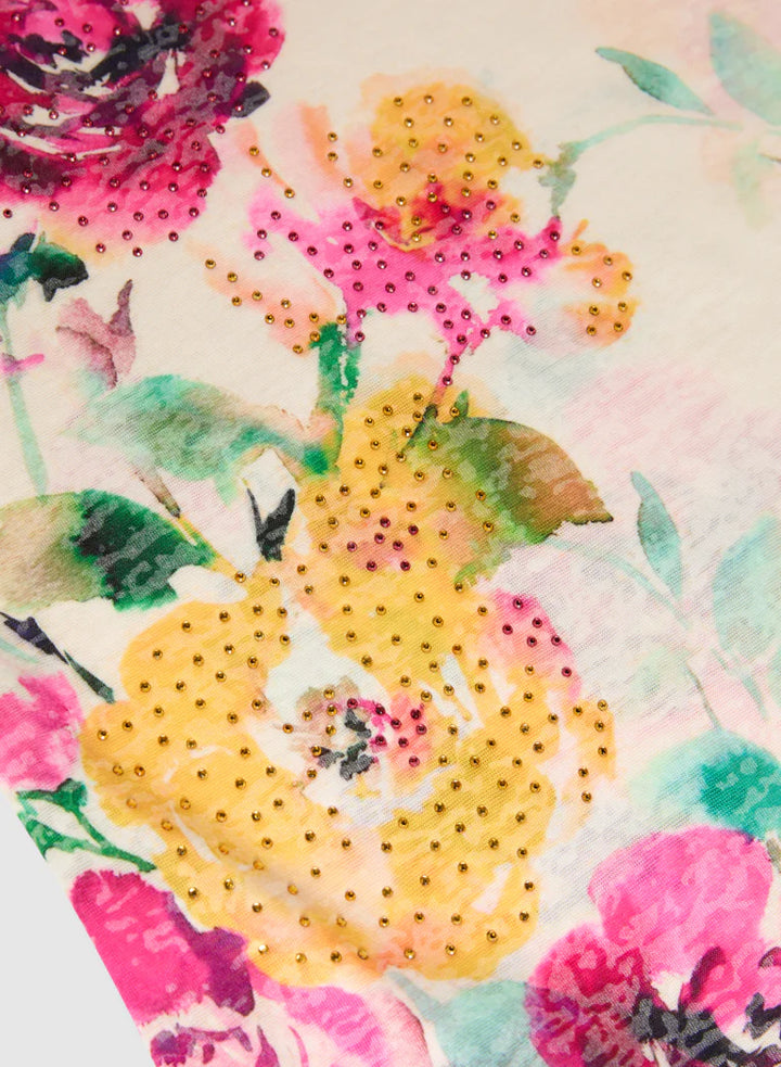 LAURA Floral Placement Print T-Shirt