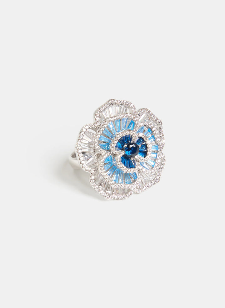 Laura Crystal Flower Ring