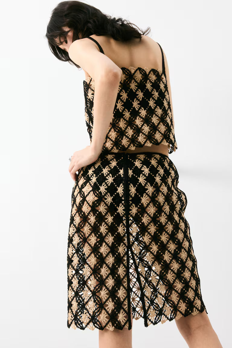 H&M Crochet-Look Skirt