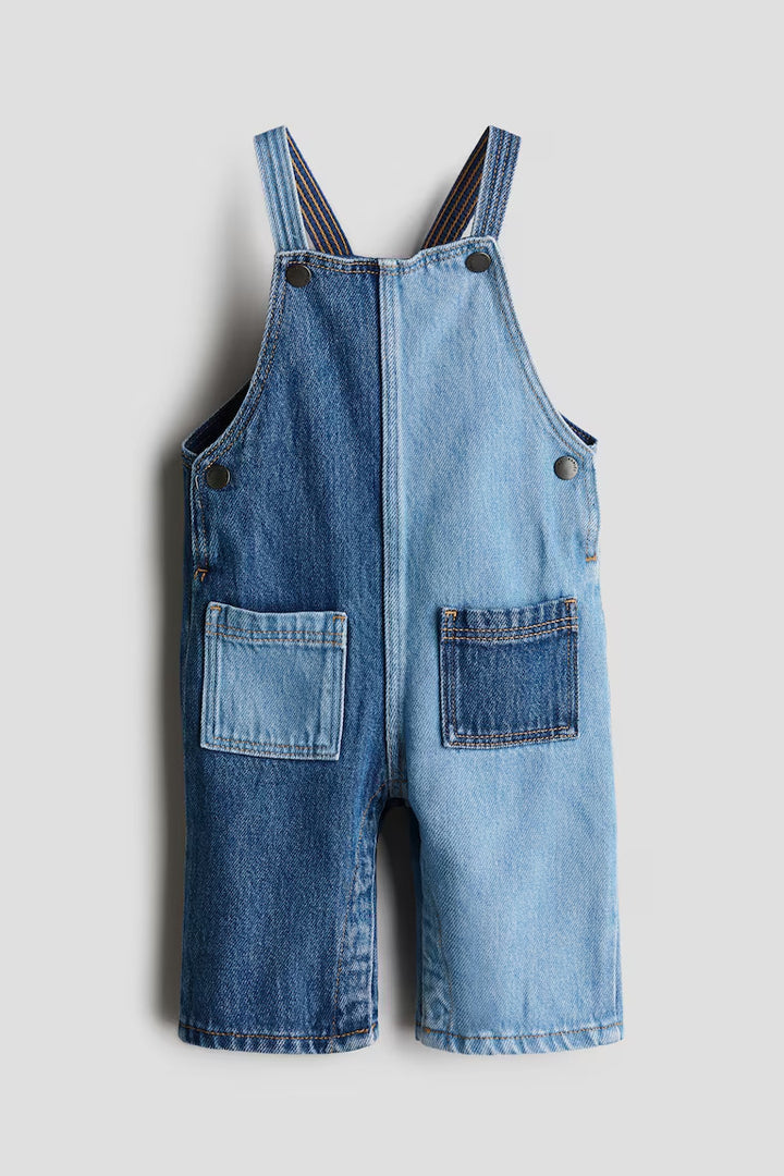 H&M Patched Denim Overalls