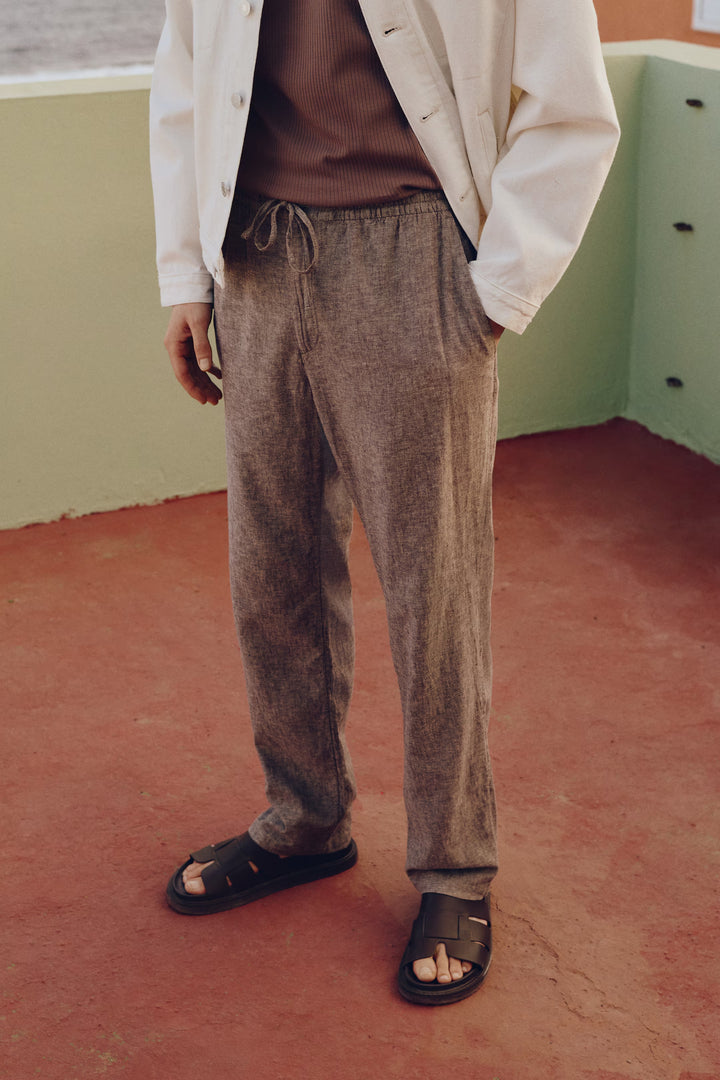 H&M Regular-Fit Linen-Blend Pants