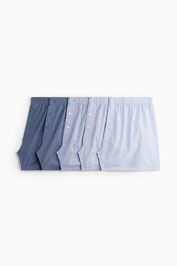 H&M 5-pack Woven Cotton Boxer Shorts