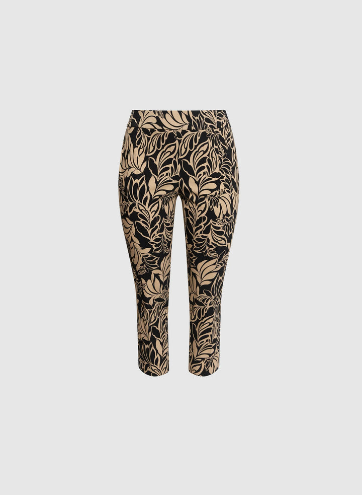 LAURA Floral Pull-On Ankle Pants
