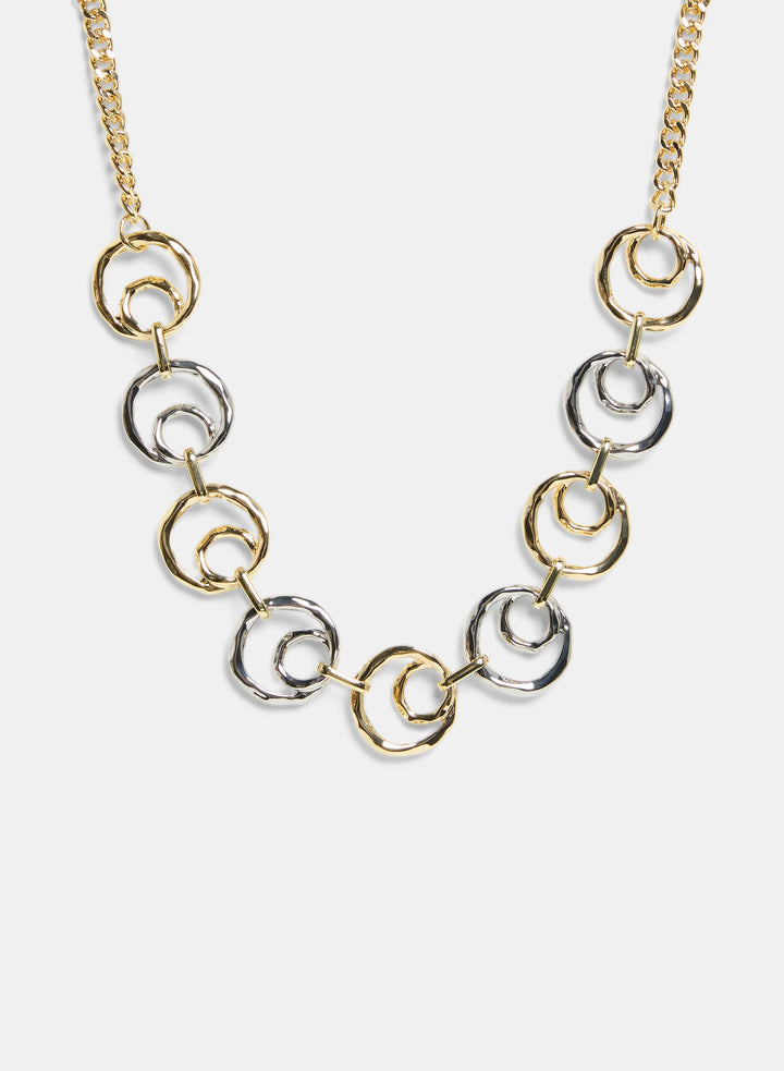 Laura Two-Tone Hoop Chain Necklace